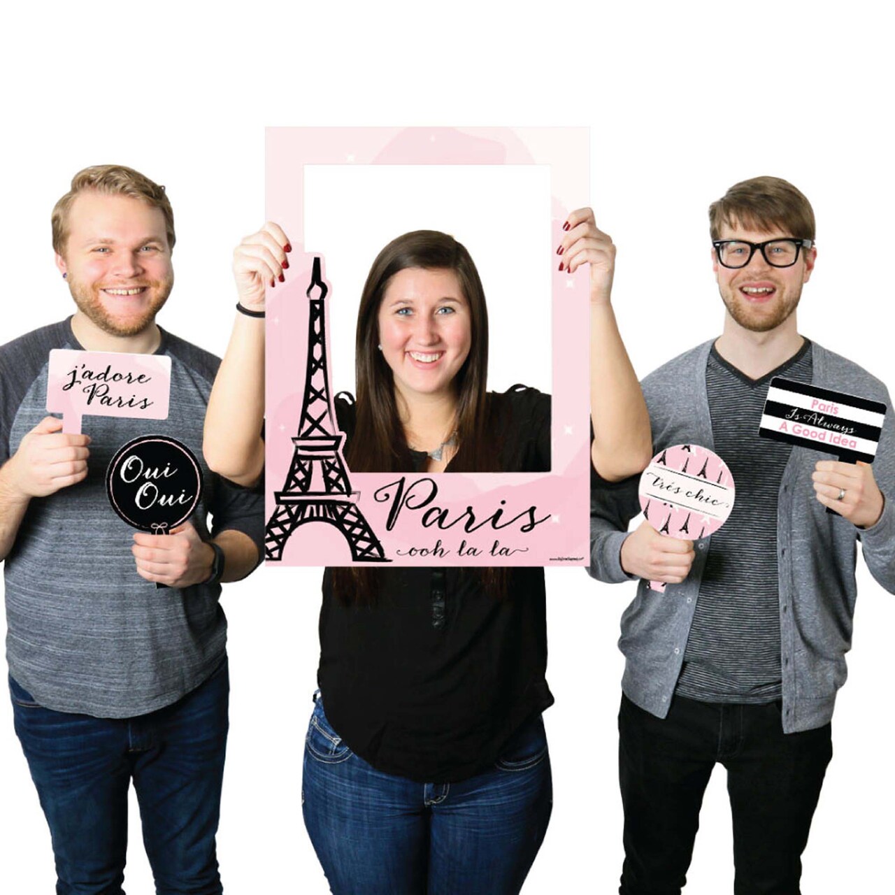 Paris themed online photo booth props